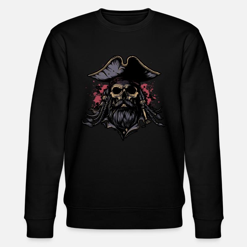 Crâne de pirate - Sweat bio CHANGER Stanley/Stella Unisexe - noir