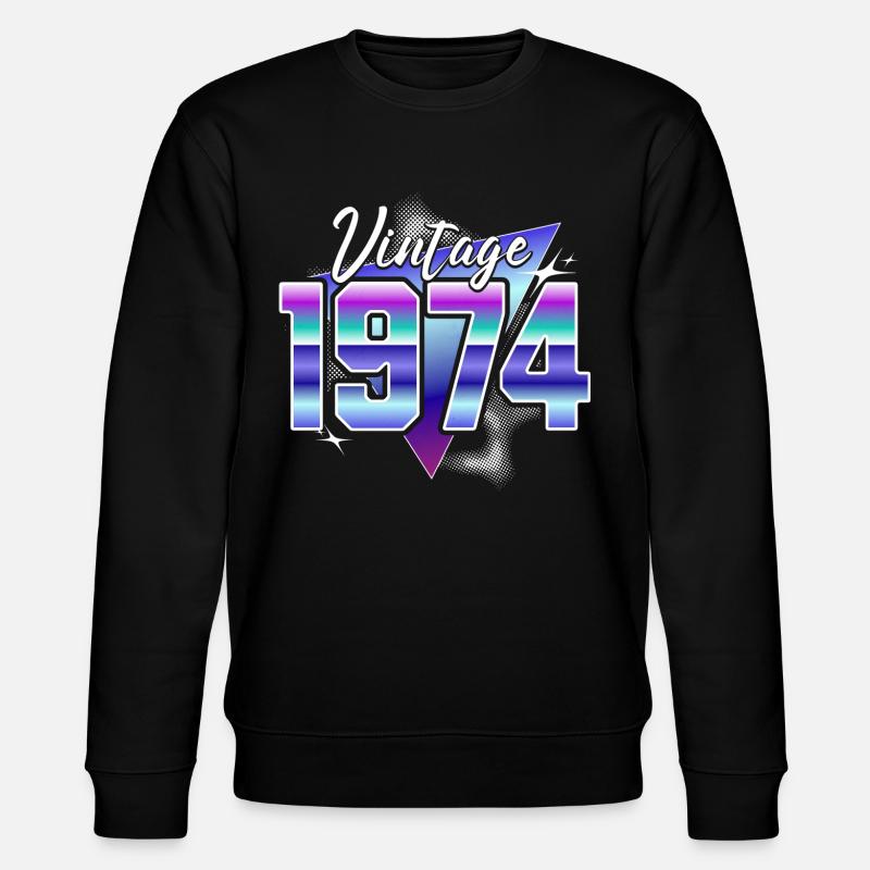 Retro 50eme Anniversaire 1974 - Sweat bio CHANGER Stanley/Stella Unisexe - noir