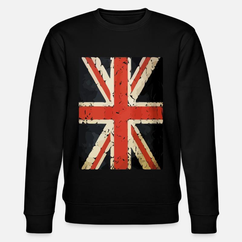 Union Jack Britische Flagge - Stanley/Stella Unisex Bio-Sweatshirt CHANGER - Schwarz