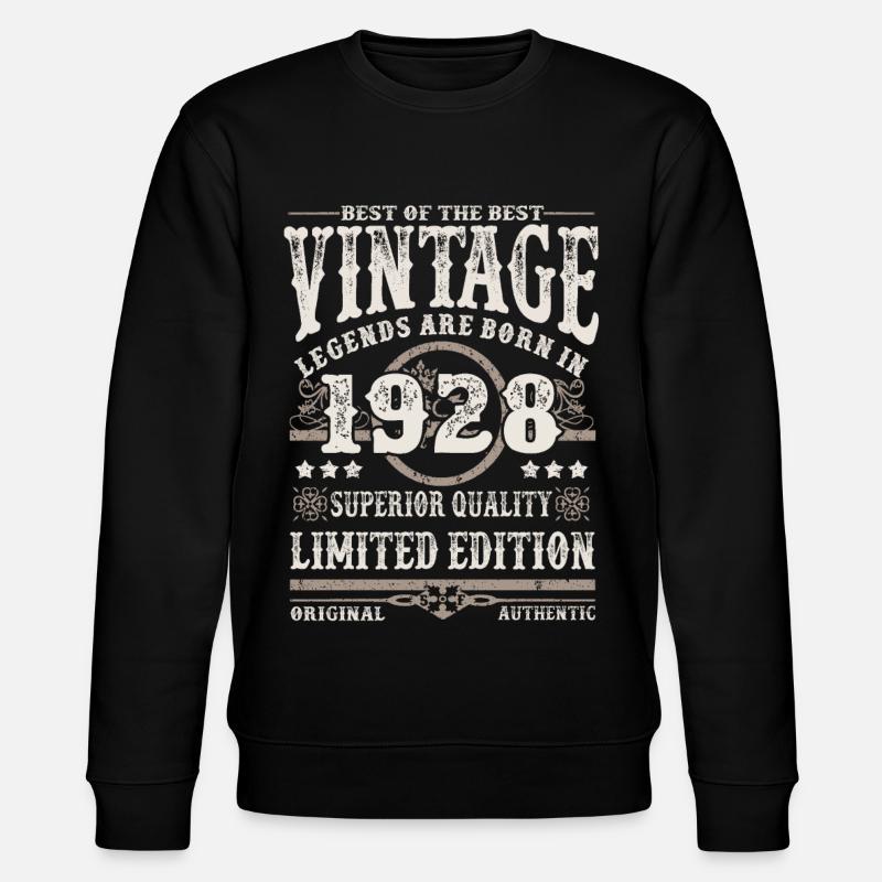 Legenden werden 1928 geboren - Stanley/Stella Unisex Bio-Sweatshirt CHANGER  - Schwarz