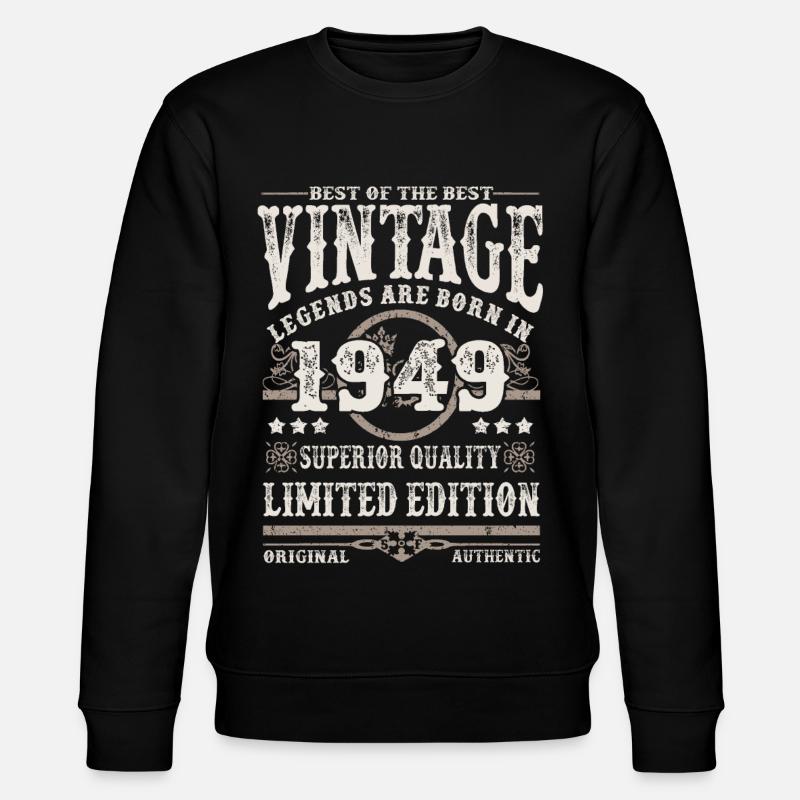 Legenden werden 1949 geboren - Stanley/Stella Unisex Bio-Sweatshirt CHANGER  - Schwarz