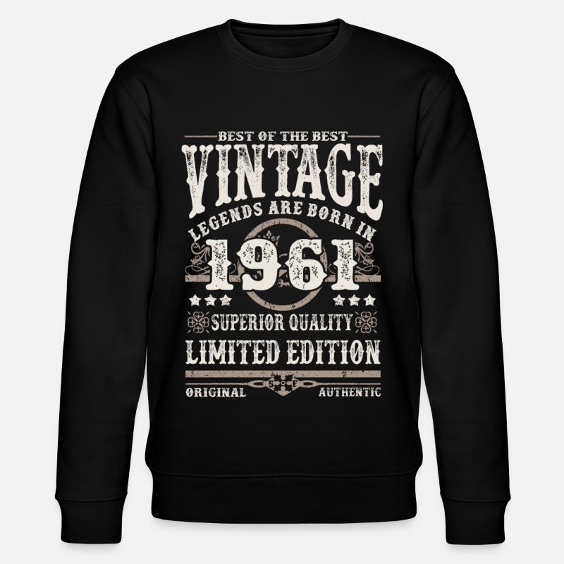 Legenden werden 1961 geboren - Stanley/Stella Unisex Bio-Sweatshirt CHANGER - Schwarz