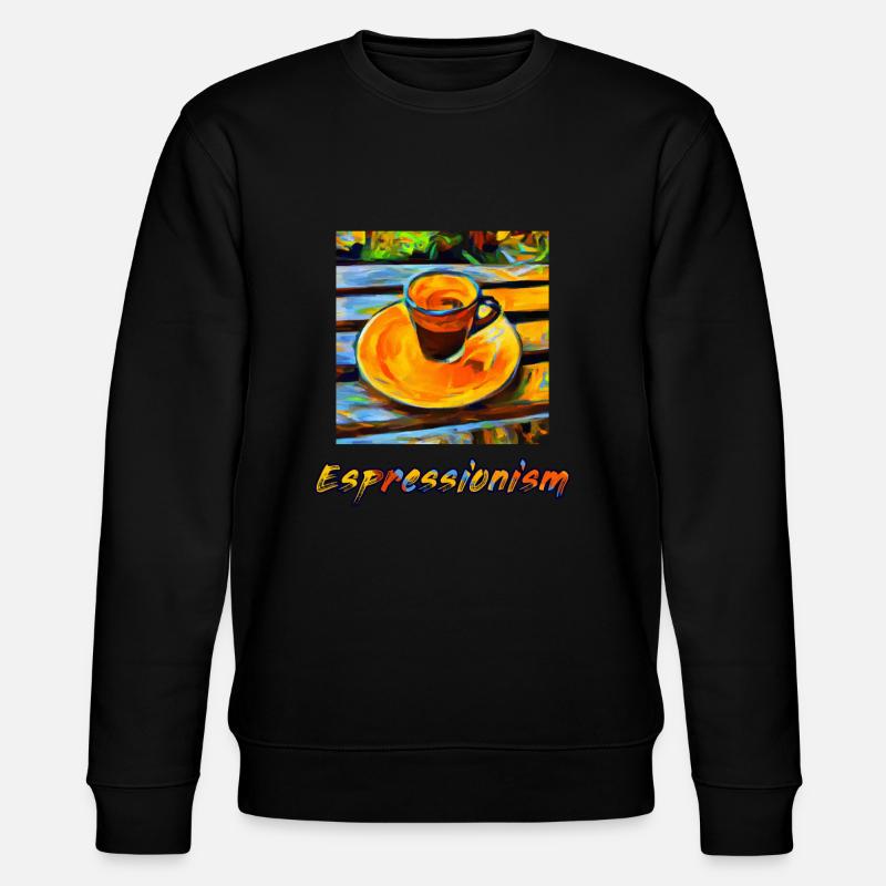 An expressionism espresso becomes espressionism - Stanley/Stella CHANGER Unisex Organic Sweatshirt - black