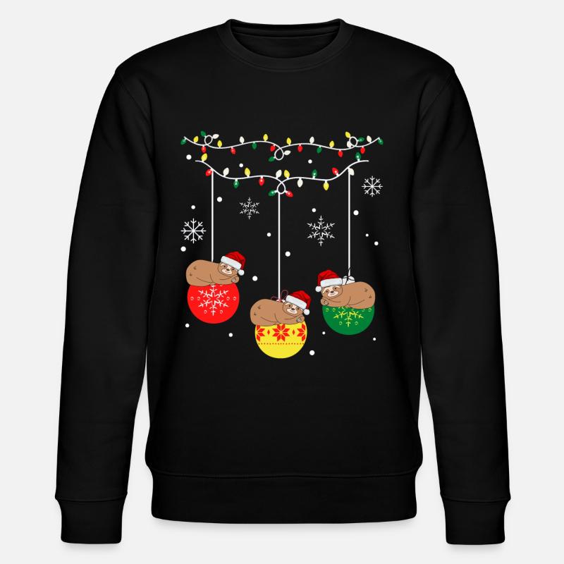 Christmas sloth - Stanley/Stella CHANGER Unisex Organic Sweatshirt - black
