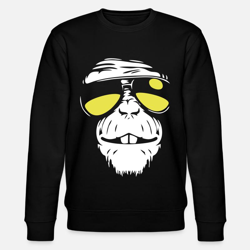 Cool Monkey - Coole Affe - Stanley/Stella CHANGER Unisex Organic Sweatshirt - black