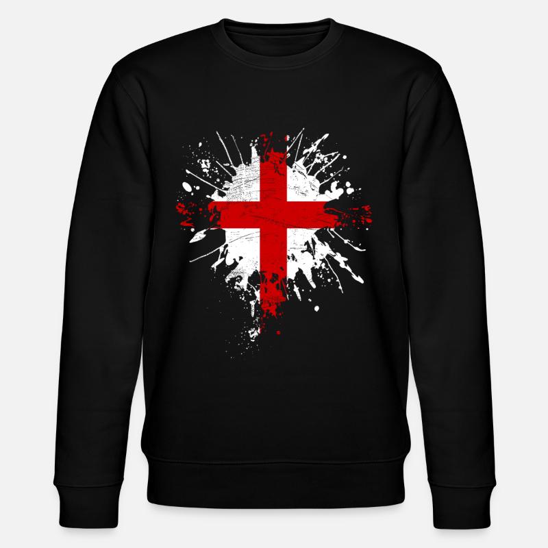England Flagge - Stanley/Stella Unisex Bio-Sweatshirt CHANGER  - Schwarz