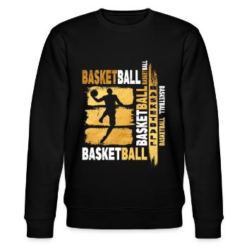Basketball Gold Basketball Player Grunge Fan - Sweat bio CHANGER Stanley/Stella Unisexe - noir - Devant - Nik (191cm) & Marisol (170cm)