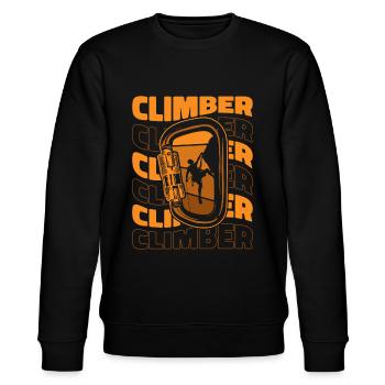 Climber Alpinklettern Sportklettern Speedklettern - Stanley/Stella Unisex Bio-Sweatshirt CHANGER  - Schwarz - Vorne - Nik (191cm) & Marisol (170cm)
