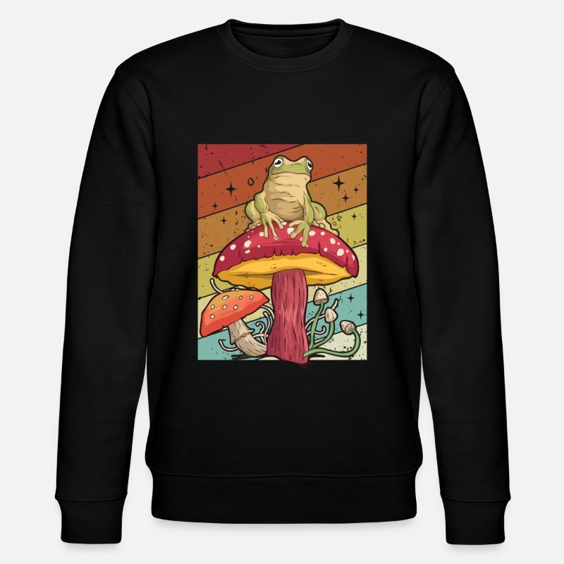 Retro Identification Cueillette Champignon Cueilleur - Sweat bio CHANGER Stanley/Stella Unisexe - noir