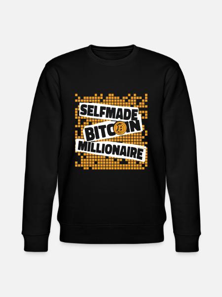 Selfmade Bitcoin Millionaire Blockchain Crypto - Stanley/Stella CHANGER Unisex Organic Sweatshirt - black