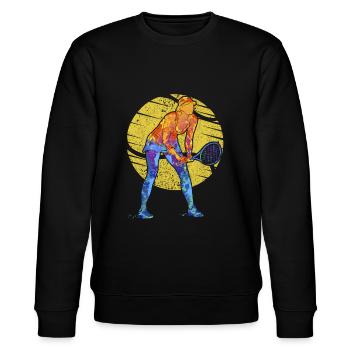 Tennis Coach Tennis Player Tennis Racket Tennis - Stanley/Stella CHANGER Unisex Organic Sweatshirt - black - Front - Nik (191cm) & Marisol (170cm)