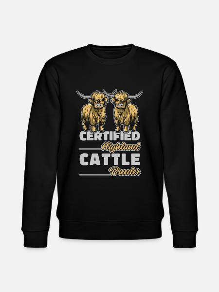Certified Highland Cattle Breeder Breeder - Stanley/Stella CHANGER Unisex Organic Sweatshirt - black