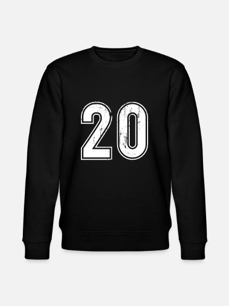 20 Years Retro Jersey Number 20 T-hirt Number 20 - Stanley/Stella CHANGER Unisex Organic Sweatshirt - black