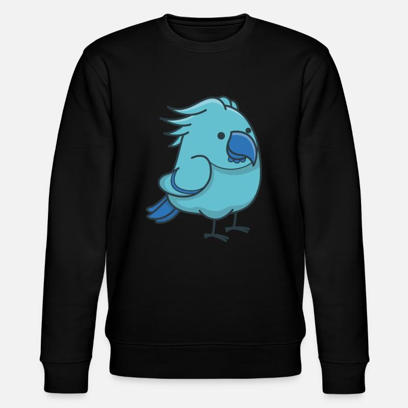 Vogel Vögel Nymphensittich Geschenk Tier Papagei - Stanley/Stella Unisex Bio-Sweatshirt CHANGER  - Schwarz