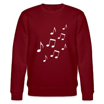 Notes de musique Symboles musicaux cadeau musicien - Sweat bio CHANGER Stanley/Stella Unisexe - bordeaux - Devant - Nik (191cm) & Marisol (170cm)