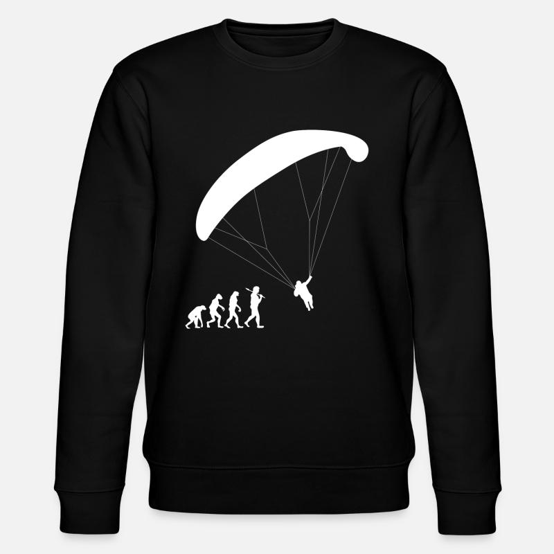 Paragliding Evolution Gleitschirm Geschenk fliegen - Stanley/Stella Unisex Bio-Sweatshirt CHANGER  - Schwarz
