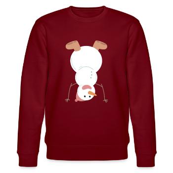 bonhomme de neige - Sweat bio CHANGER Stanley/Stella Unisexe - bordeaux - Devant - Nik (191cm) & Marisol (170cm)