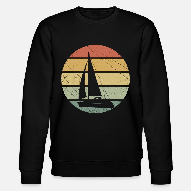 Segeln Schiff - Stanley/Stella Unisex Bio-Sweatshirt CHANGER  - Schwarz