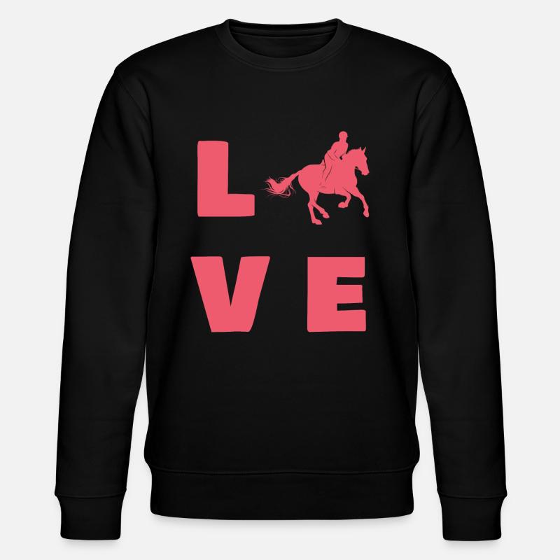 Pferde - Stanley/Stella Unisex Bio-Sweatshirt CHANGER  - Schwarz