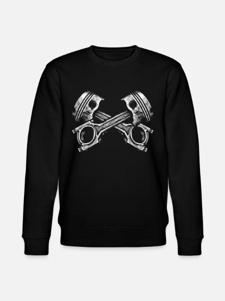 Crossed engine pistons - Stanley/Stella CHANGER Unisex Organic Sweatshirt - black