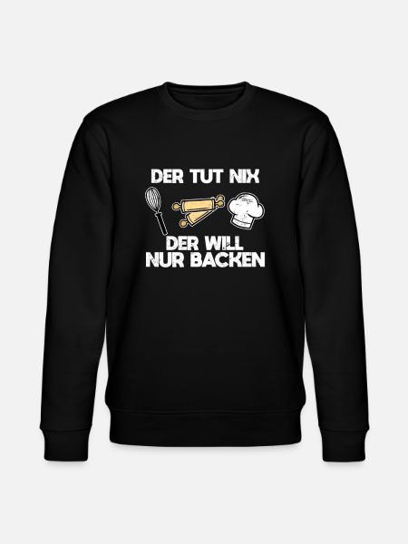 Plätzchen backen Bäcker - Stanley/Stella Unisex Bio-Sweatshirt CHANGER - Schwarz
