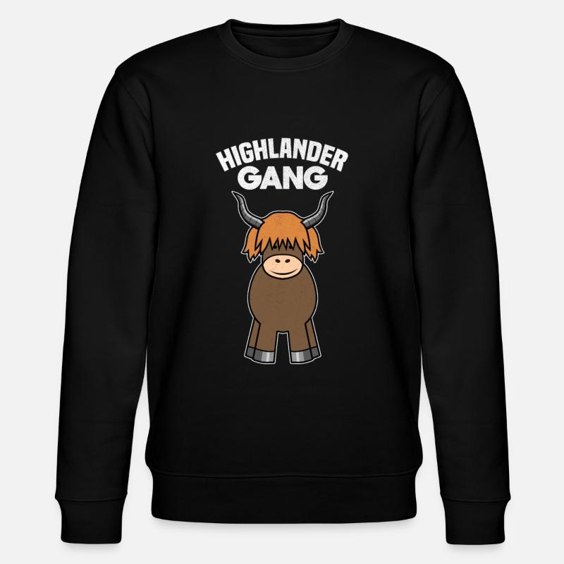 Highland Cattle Highlander Cattle - Stanley/Stella CHANGER Unisex Organic Sweatshirt - black