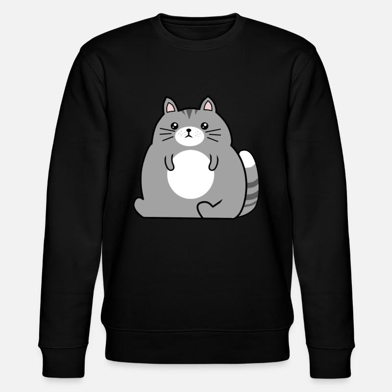Dicke Katze Katzenliebhaber fette Katzen - Stanley/Stella Unisex Bio-Sweatshirt CHANGER - Schwarz