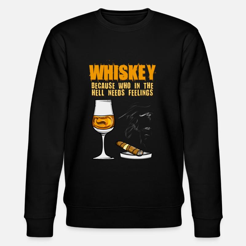 Whiskey cigar and whiskey - Stanley/Stella CHANGER Unisex Organic Sweatshirt - black