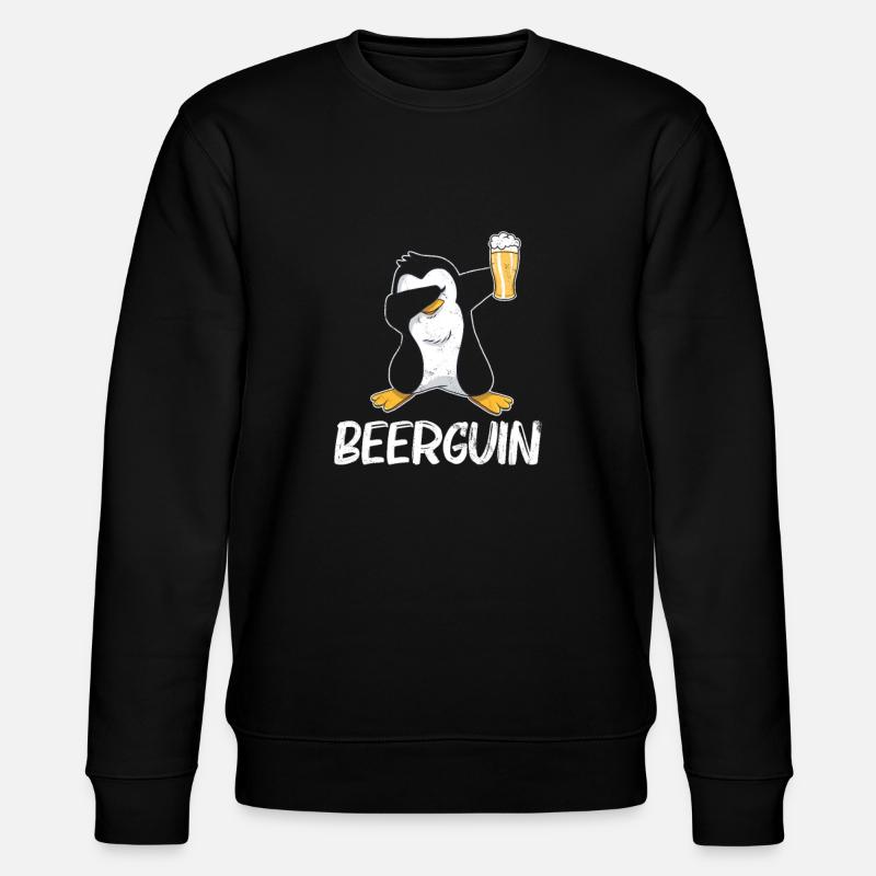 Pinguin Bier Biertrinker - Stanley/Stella Unisex Bio-Sweatshirt CHANGER - Schwarz