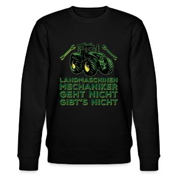 Agrar Landmaschinenmechaniker Landmaschinen - Stanley/Stella Unisex Bio-Sweatshirt CHANGER  - Schwarz - Vorne - Nik (191cm) & Marisol (170cm)