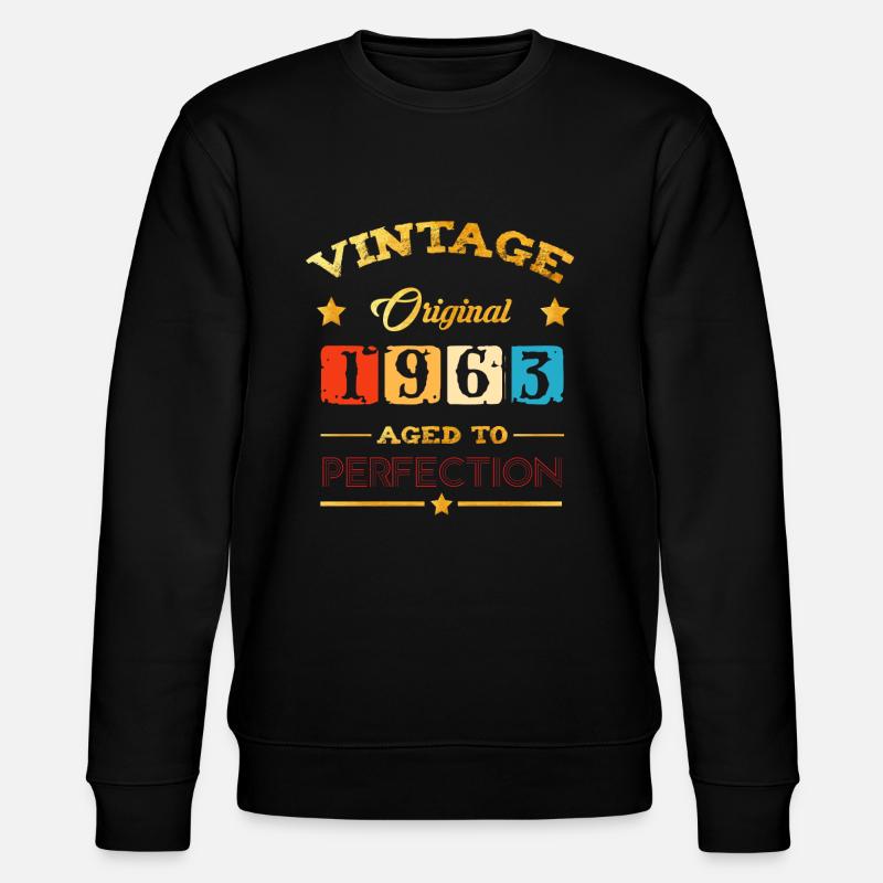 Jahrgang 1963 - Stanley/Stella Unisex Bio-Sweatshirt CHANGER - Schwarz