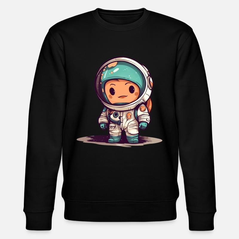 Kleiner Astronaut - Stanley/Stella Unisex Bio-Sweatshirt CHANGER  - Schwarz