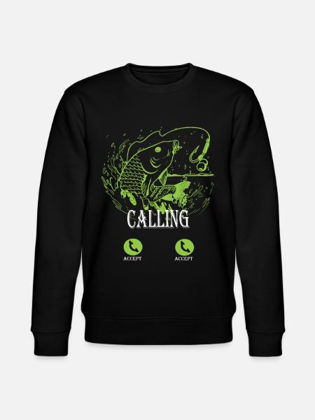 Calling Carp Spritzgrafik - Stanley/Stella Unisex Bio-Sweatshirt CHANGER - Schwarz
