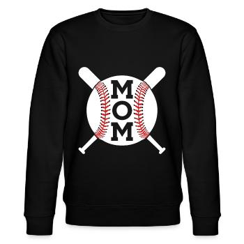 MAMA BASEBALL MOM MUTTERTAG - Stanley/Stella Unisex Bio-Sweatshirt CHANGER  - Schwarz - Vorne - Nik (191cm) & Marisol (170cm)