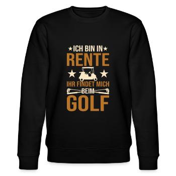 Golf Rentner - Stanley/Stella Unisex Bio-Sweatshirt CHANGER  - Schwarz - Vorne - Nik (191cm) & Marisol (170cm)