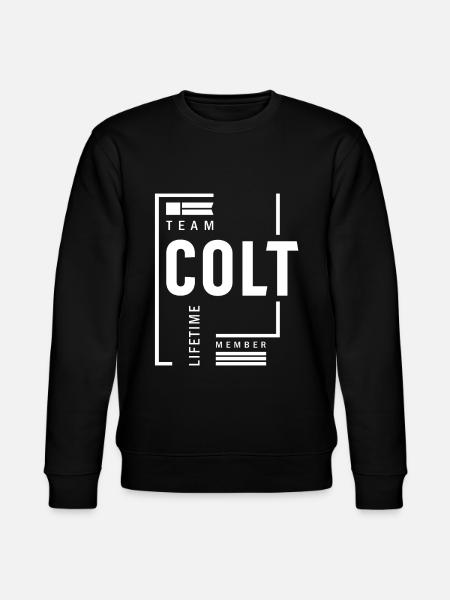 Colt Personalized Name Birthday Gift - Stanley/Stella CHANGER Unisex Organic Sweatshirt - black