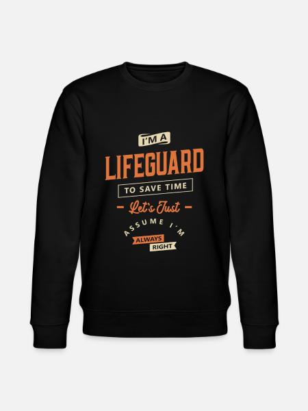 Lifeguard Funny Job Title Profession - Stanley/Stella CHANGER Unisex Organic Sweatshirt - black