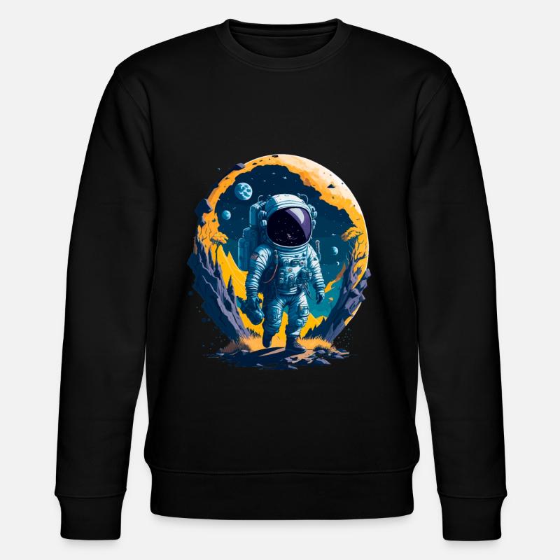 Astronaut - Stanley/Stella Unisex Bio-Sweatshirt CHANGER  - Schwarz