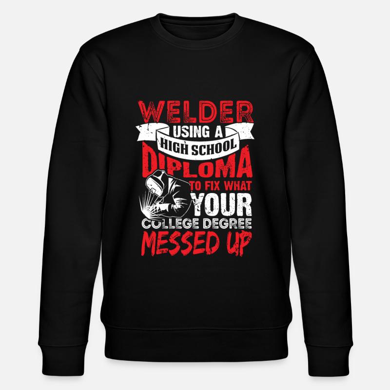 Welding Welding Welding Welding Diploma - Stanley/Stella CHANGER Unisex Organic Sweatshirt - black