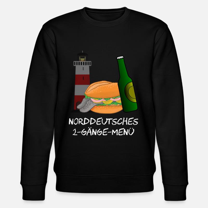 Norddeutsches 2-Gänge-Menü - Stanley/Stella Unisex Bio-Sweatshirt CHANGER  - Schwarz