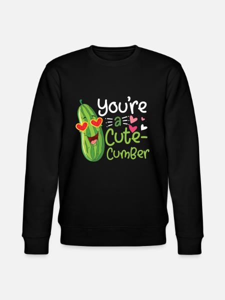 Un mignon valentine cumber disant concombre - Sweat bio CHANGER Stanley/Stella Unisexe - noir