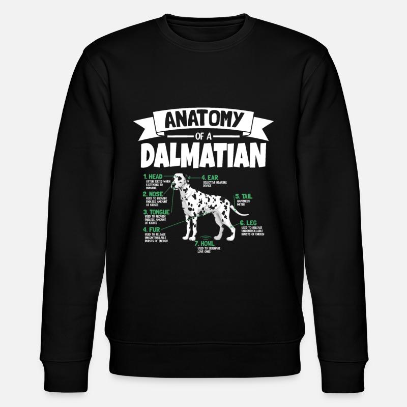 Anatomie von einem Dalmatiner - Stanley/Stella Unisex Bio-Sweatshirt CHANGER  - Schwarz
