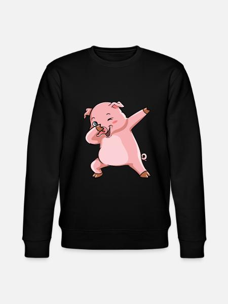 Dabbing Pig Winner Sow - Stanley/Stella CHANGER Unisex Organic Sweatshirt - black