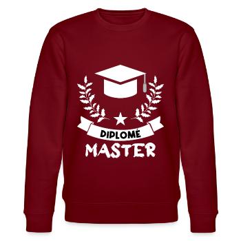 Diplôme Master. - Sweat bio CHANGER Stanley/Stella Unisexe - bordeaux - Devant - Nik (191cm) & Marisol (170cm)