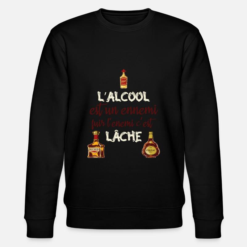 L'alcool est un ennemi - Sweat bio CHANGER Stanley/Stella Unisexe - noir