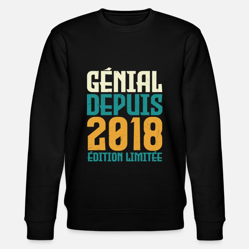 Génial depuis 2018 - Sweat bio CHANGER Stanley/Stella Unisexe - noir