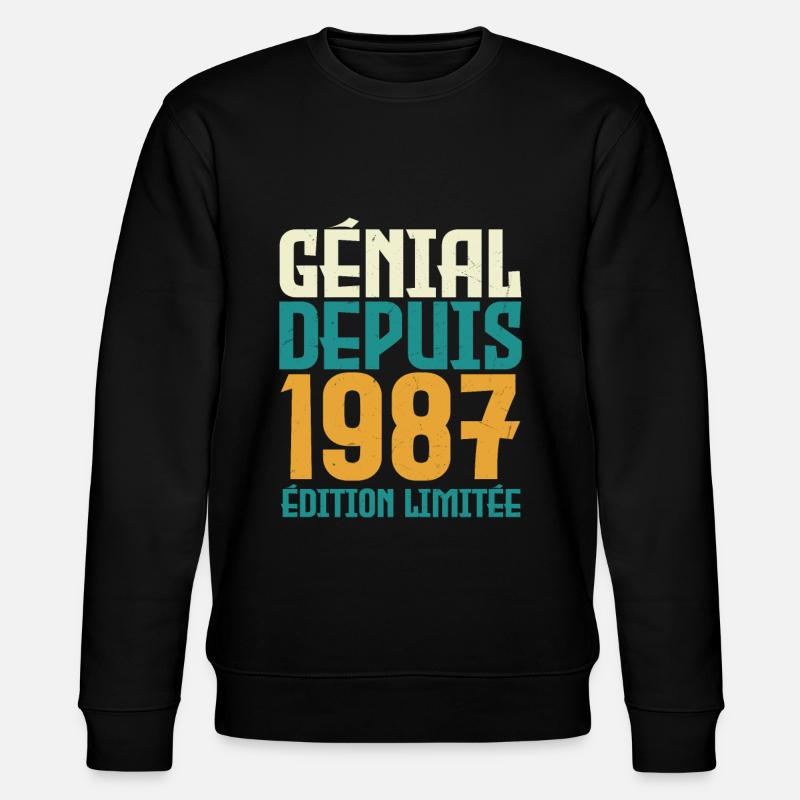 Génial depuis 1987 - Sweat bio CHANGER Stanley/Stella Unisexe - noir