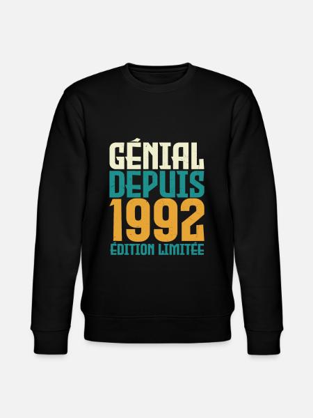 Génial depuis 1992 - Sweat bio CHANGER Stanley/Stella Unisexe - noir