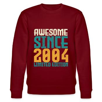Awesome seit 2004 limitierte Auflage. - Stanley/Stella Unisex Bio-Sweatshirt CHANGER  - Burgunderrot - Vorne - Nik (191cm) & Marisol (170cm)