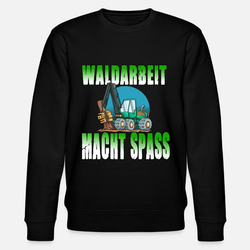Waldarbeit macht Spass - Stanley/Stella Unisex Bio-Sweatshirt CHANGER  - Schwarz